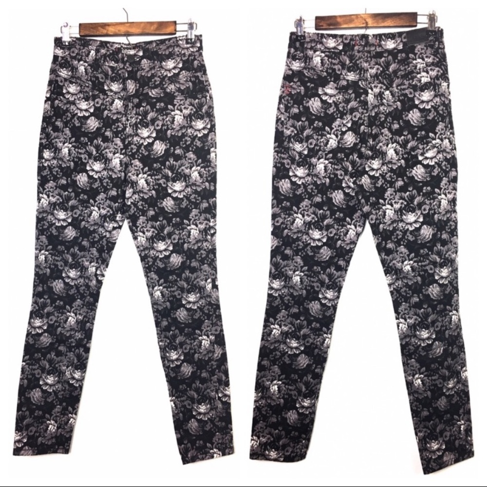 BDG Floral Mom Jeans High Waist Skinny Jean